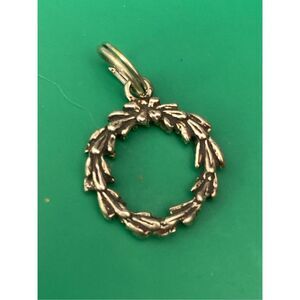 Wreath Sterling Silver Jewelry Charm #holiday